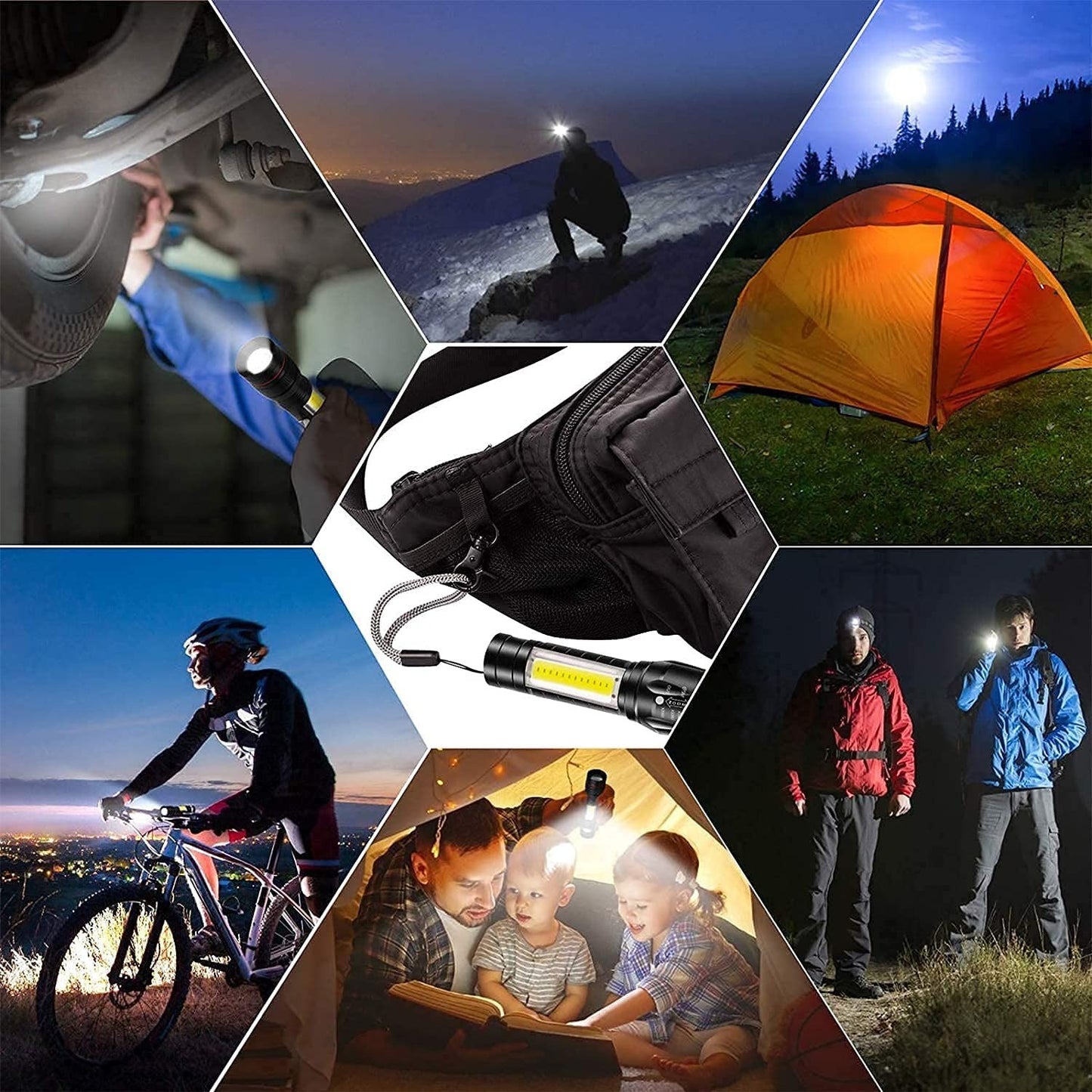 Lampe torche Multifonction avec Chargeur
