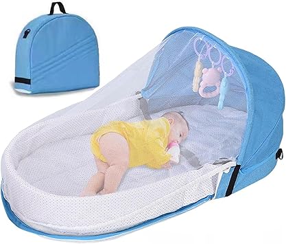 Lit Pliant Multifonctionnel pour Bébés avec Moustiquaire