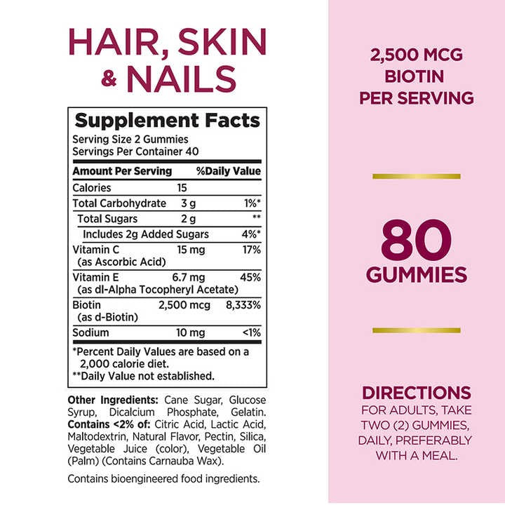 Gommes Beauté au Biotin