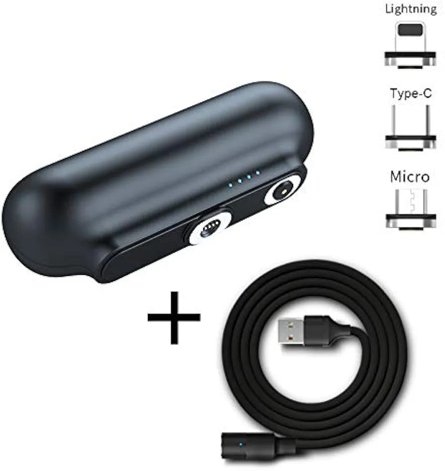 Utelips 2600mAh Powerbank Magnétique 3-en-1