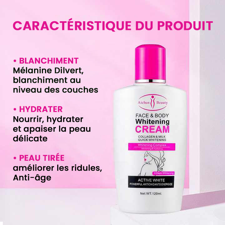 Crème blanchissante pour le visage et le corps