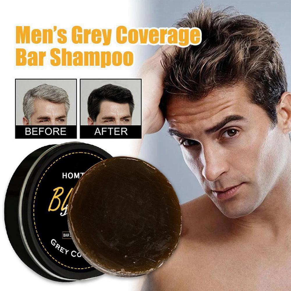 Barre de Shampooing Assombrissante pour Cheveux Gris