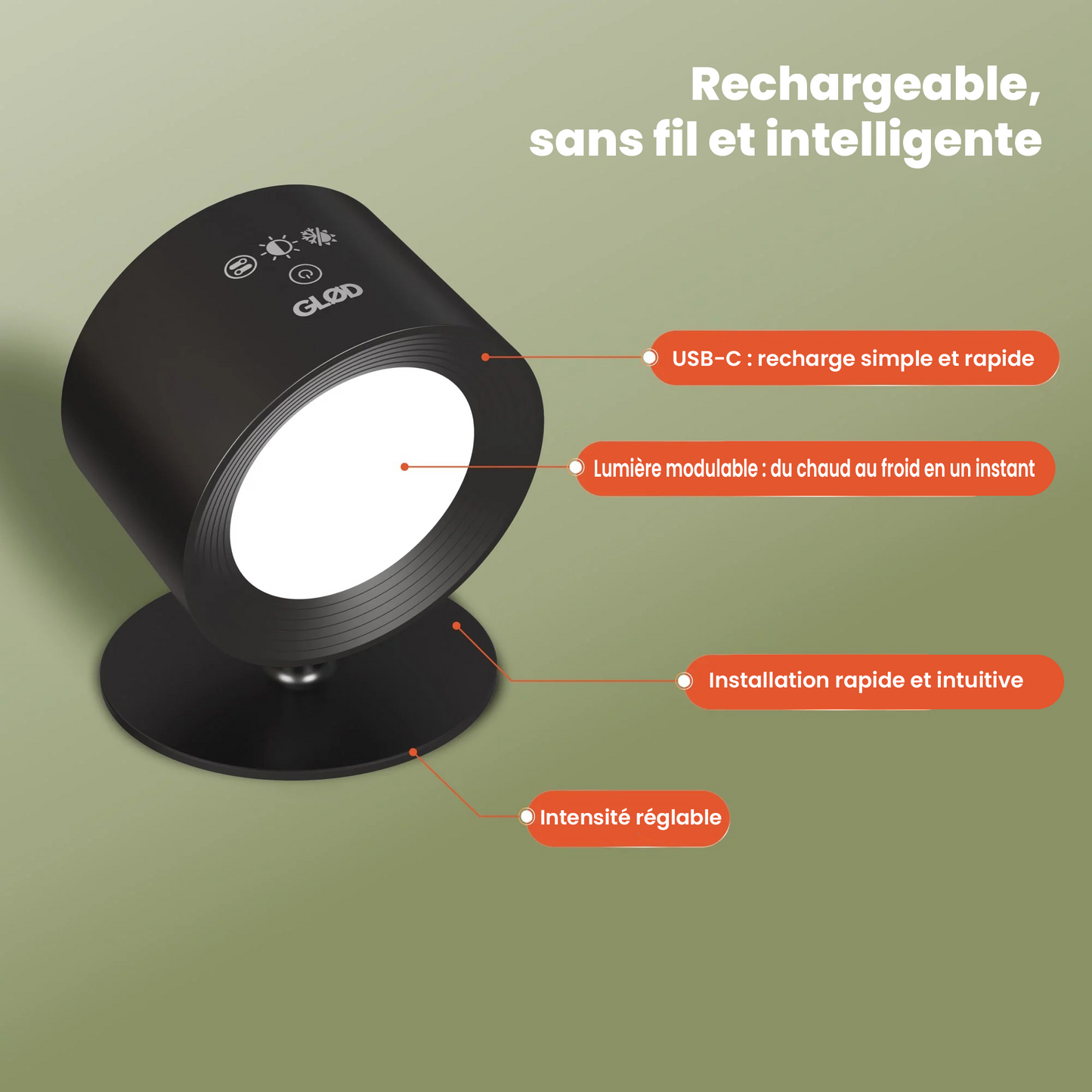 Vena Light – La Lampe LED 360° Sans Fil