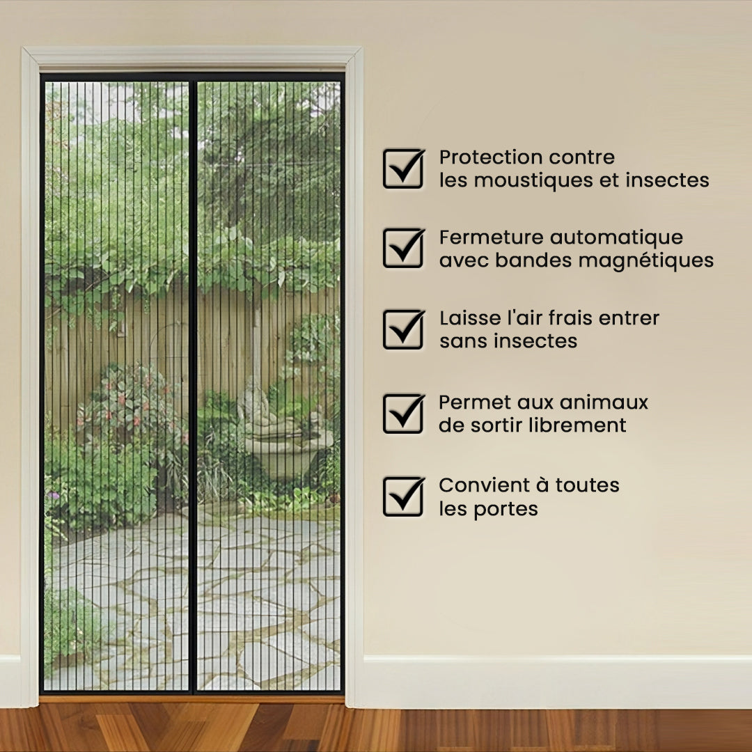 Rideau de Porte Anti-Moustique Magnétique