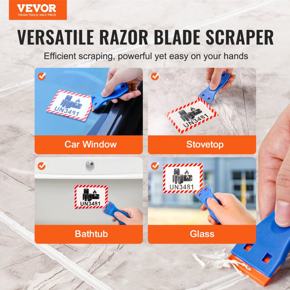 Grattoir à lame de rasoir en plastique VEVOR
