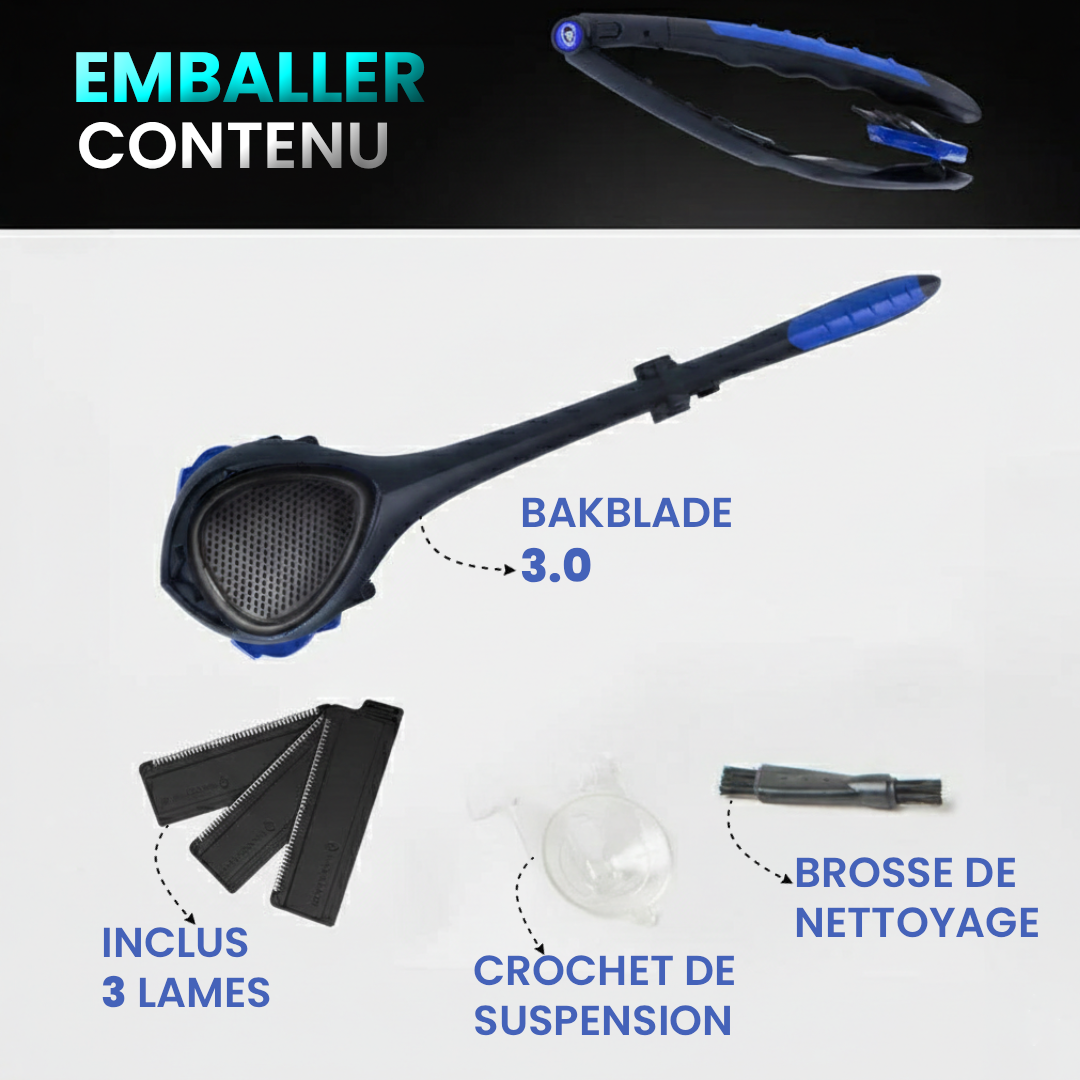 BakBlade 3.0 Rasoir de dos