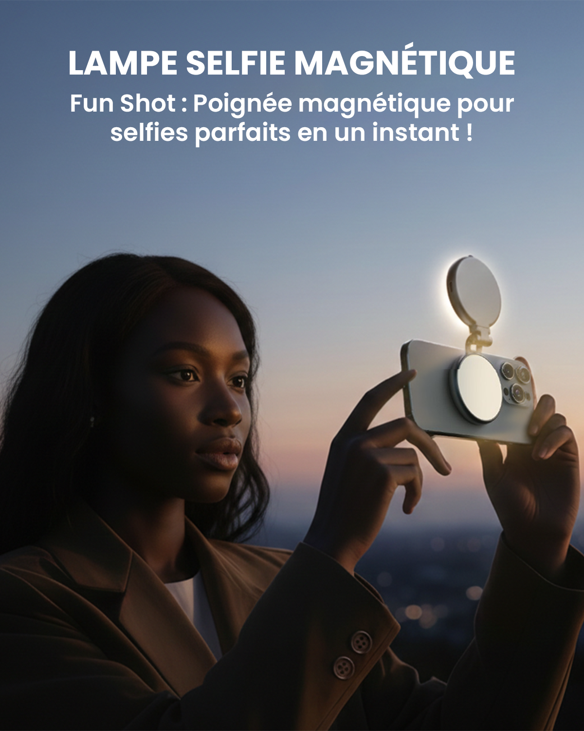 LumiRing– La Lumière Selfie Magnétique 3-en-1