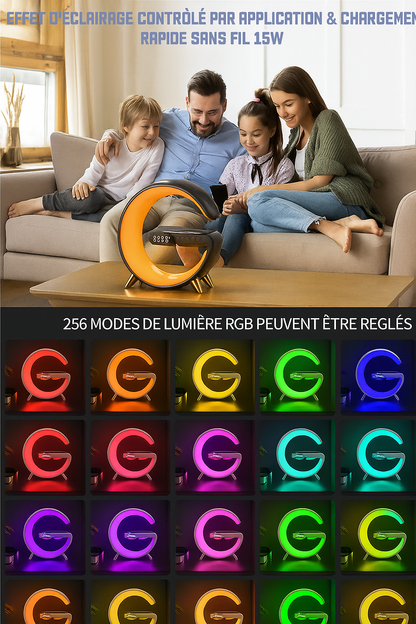 haut-parleur et chargeur sans fil LED
