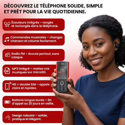 Nokia 5710 XA – Téléphone Futuriste avec Écouteurs Bluetooth Intégrés