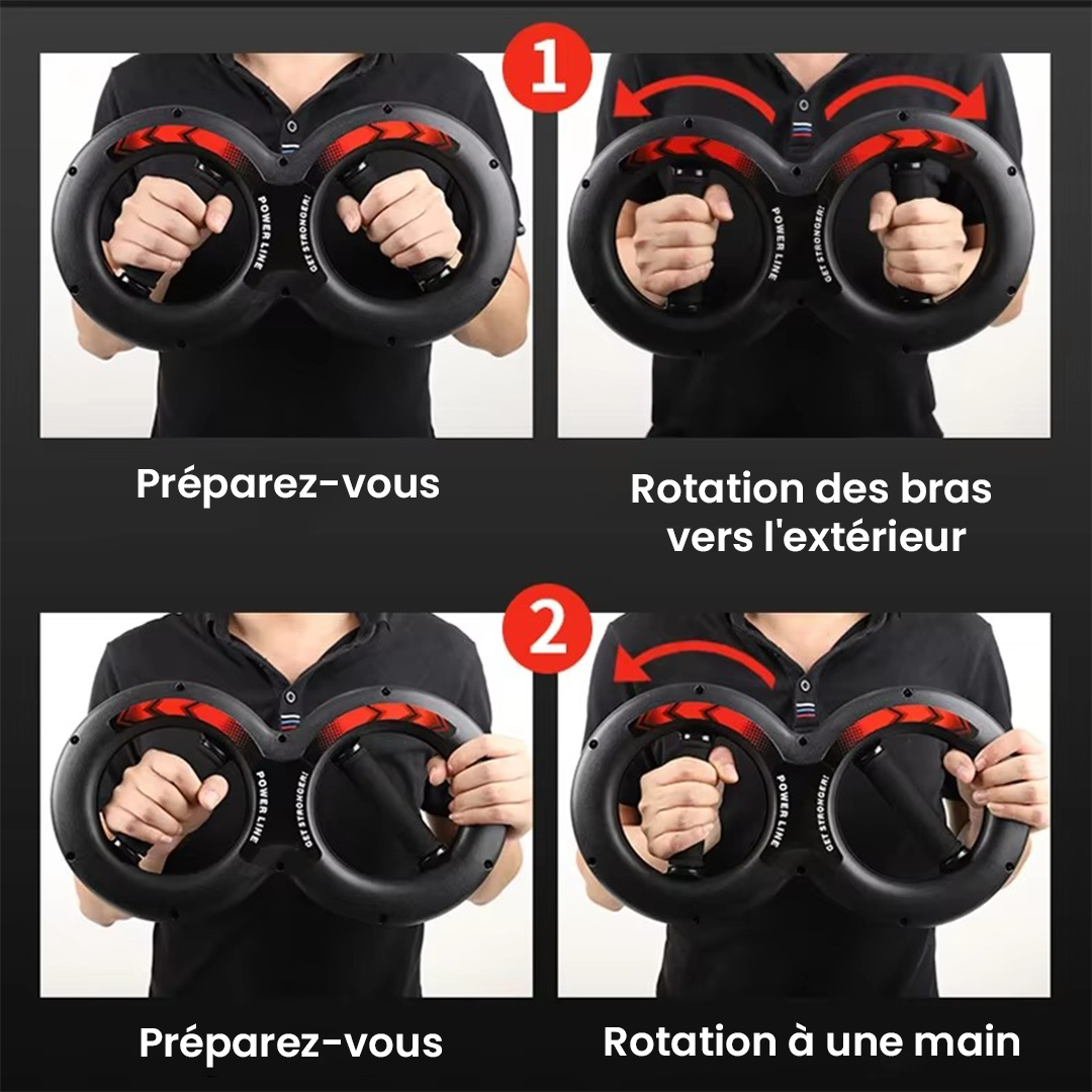 Poigne Power - Entraîneur multifonction de force pour main et avant-bras