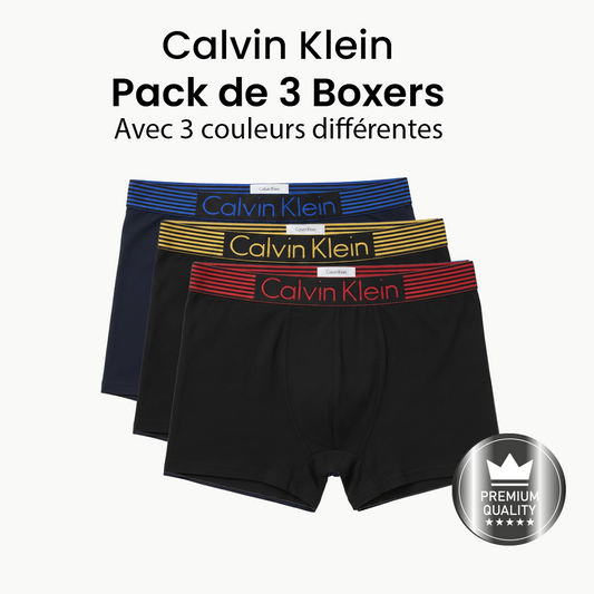 Calvin Klein Boxers Homme – 3 Boxers (3 Couleurs)