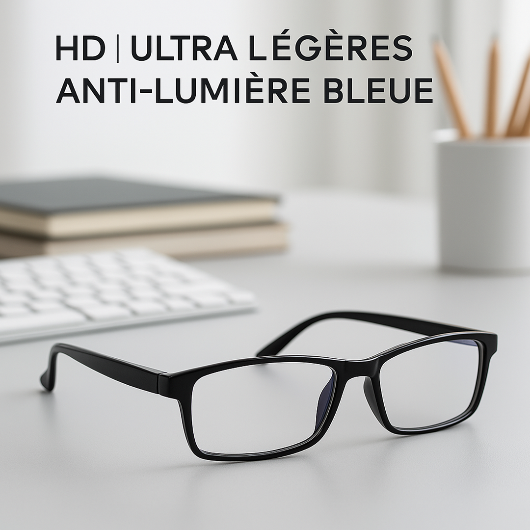 Lunettes HD Ultra-Légères Anti-Lumière Bleue – Style Célébrité
