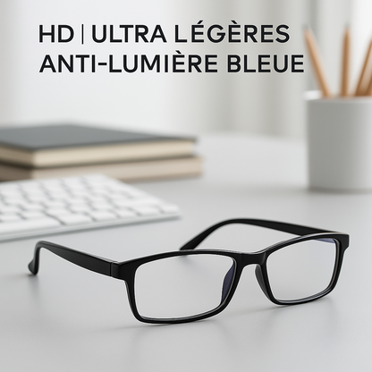 Lunettes HD Ultra-Légères Anti-Lumière Bleue – Style Célébrité
