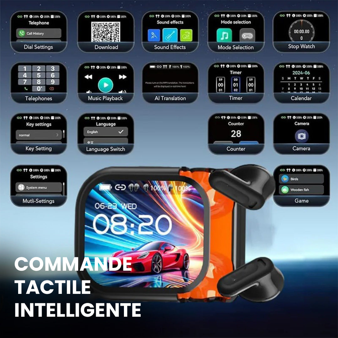 Ne20 Smart Ecouteurs Bluetooth avec écran LED