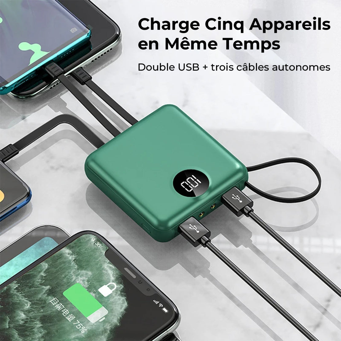 Mini Power Bank de 20 000 mAh.