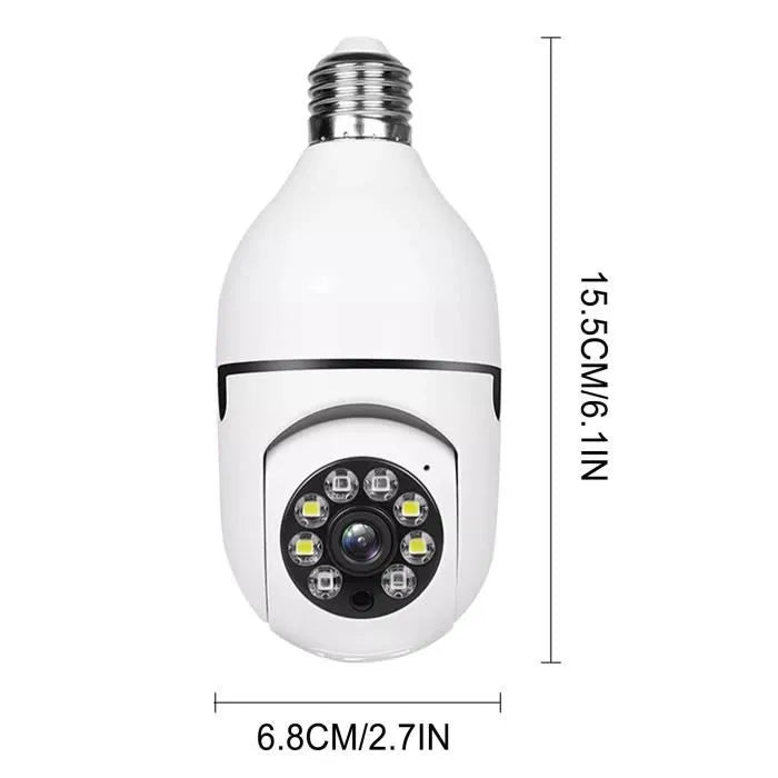 Caméra Ampoule IP WiFi de Sécurité Surveillance 3 MégaPixels Panoramique 360°