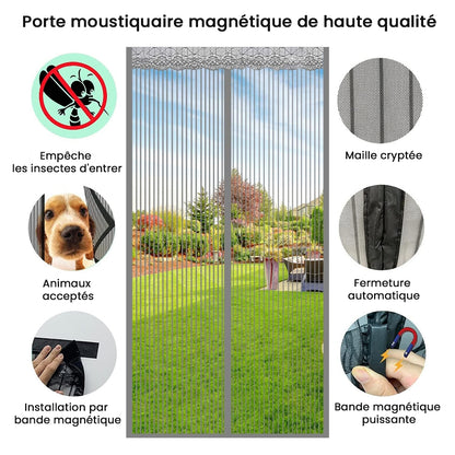 Rideau de Porte Anti-Moustique Magnétique