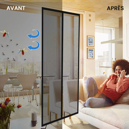 Rideau de Porte Anti-Moustique Magnétique