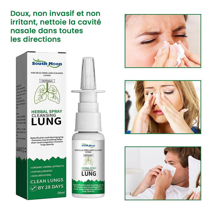 Spray nettoyant pour les poumons à base de plantes